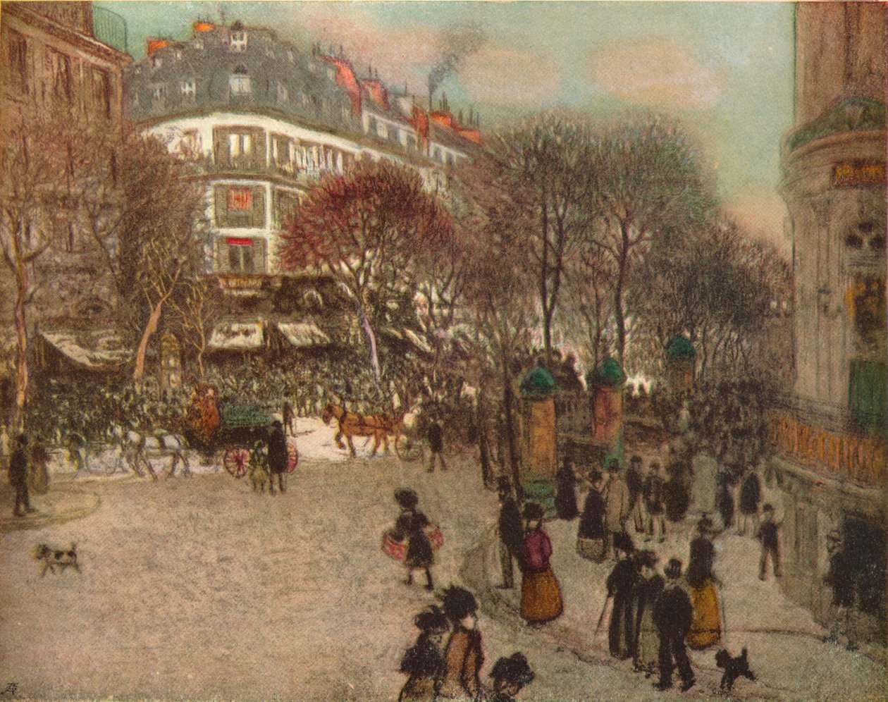 A Boulevard Des Italiens, Párizs, 1908 alkotó: Jean Francois Raffaelli