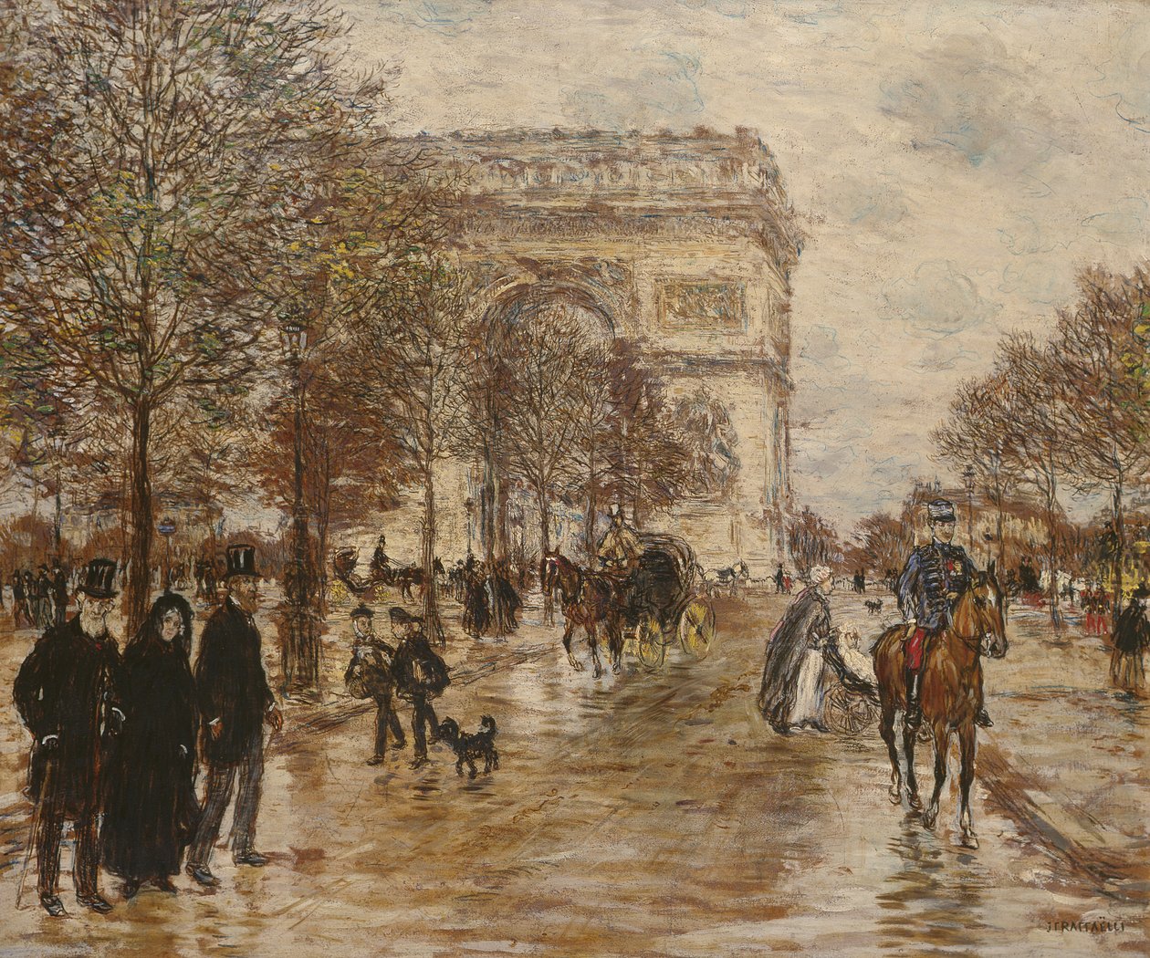 A Champs Elysees, a Diadalív alkotó: Jean Francois Raffaelli
