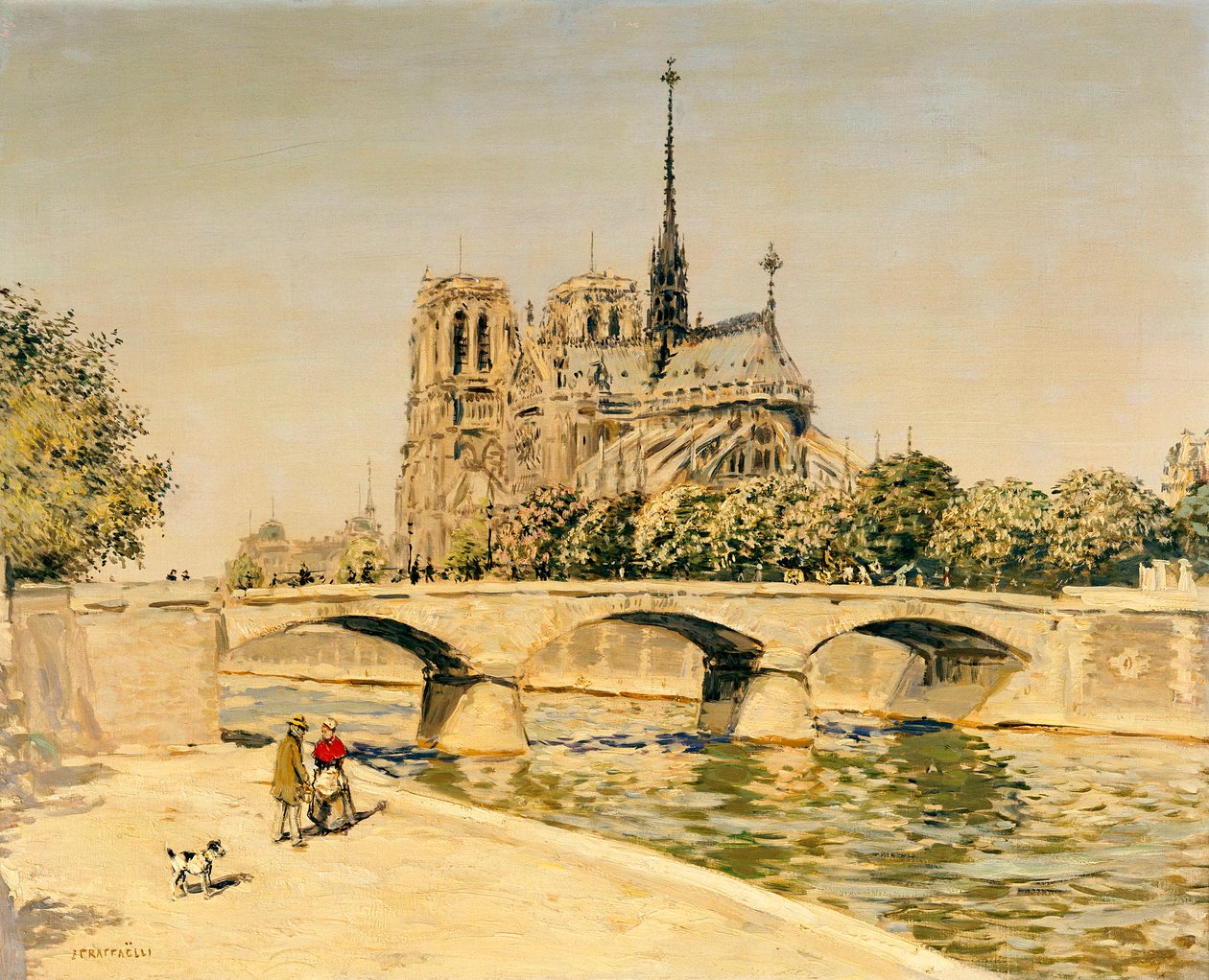 Notre Dame és a Szajna alkotó: Jean Francois Raffaelli