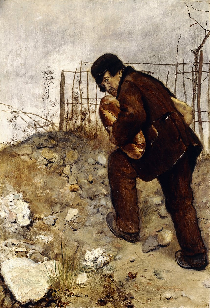 Az ember két kenyérrel, 1879 alkotó: Jean Francois Raffaelli