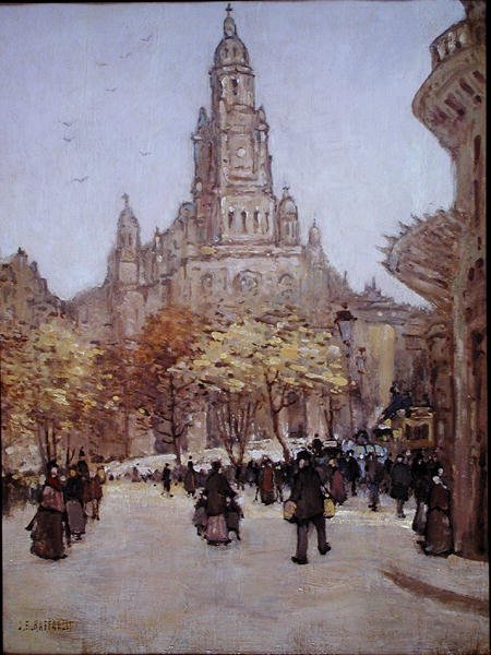 Kilátás Párizsra, 1885 körül (olaj, vászon) alkotó: Jean Francois Raffaelli
