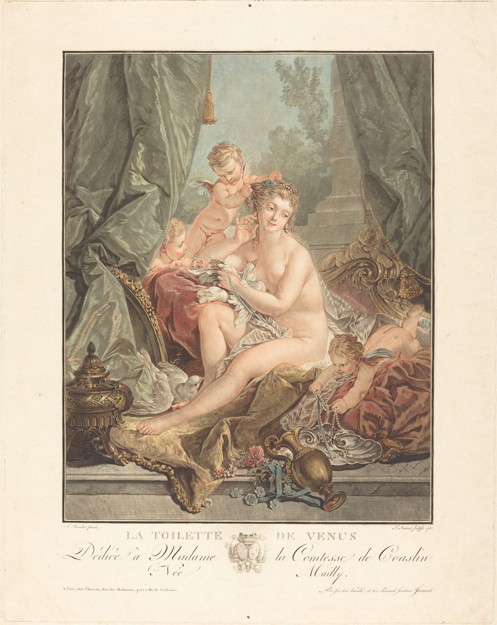 Vénusz vécéje alkotó: Jean François Janinet after François Boucher