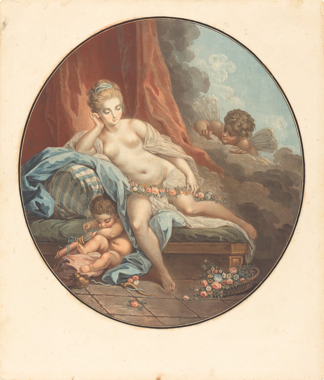 Vénusz a tükörképben alkotó: Jean François Janinet after Jacques Charlier