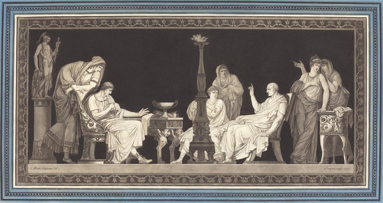 A Catilina összeesküvés alkotó: Jean François Janinet after Jean Guillaume Moitte