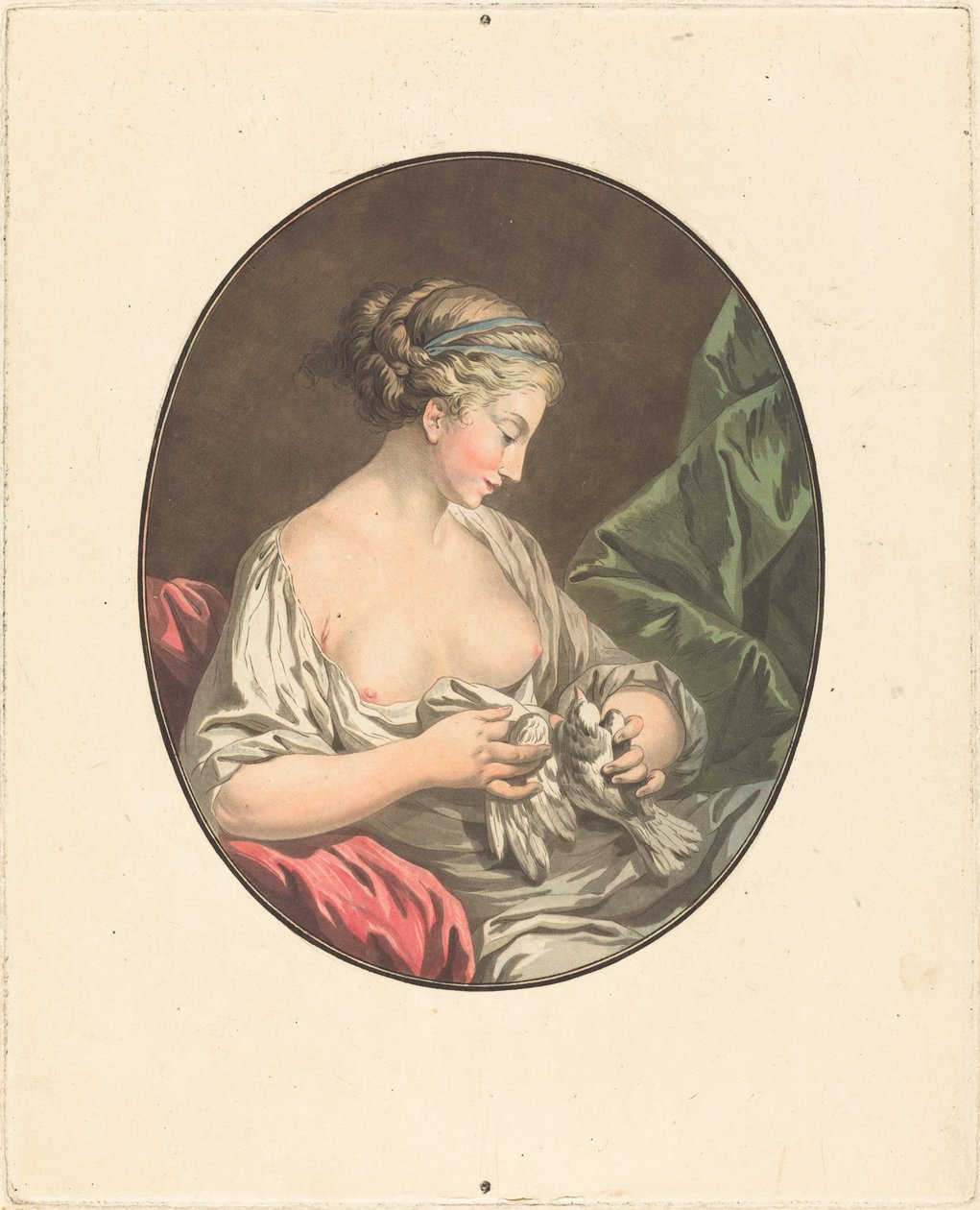Vénusz galambokkal alkotó: Jean François Janinet after Jean Jacques François Le Barbier I