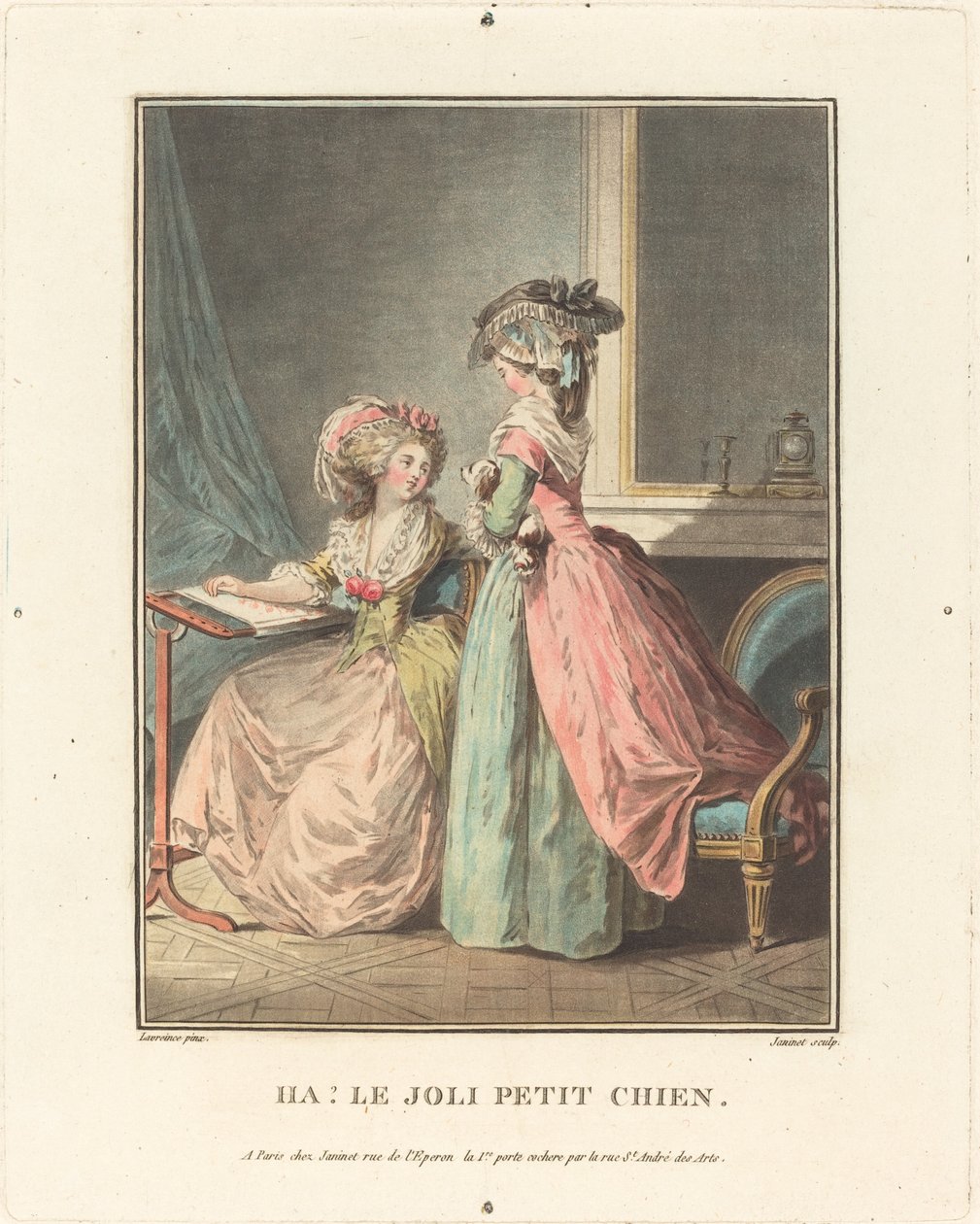 Ha! Az aranyos kis kutya alkotó: Jean François Janinet after Nicolas Lavreince