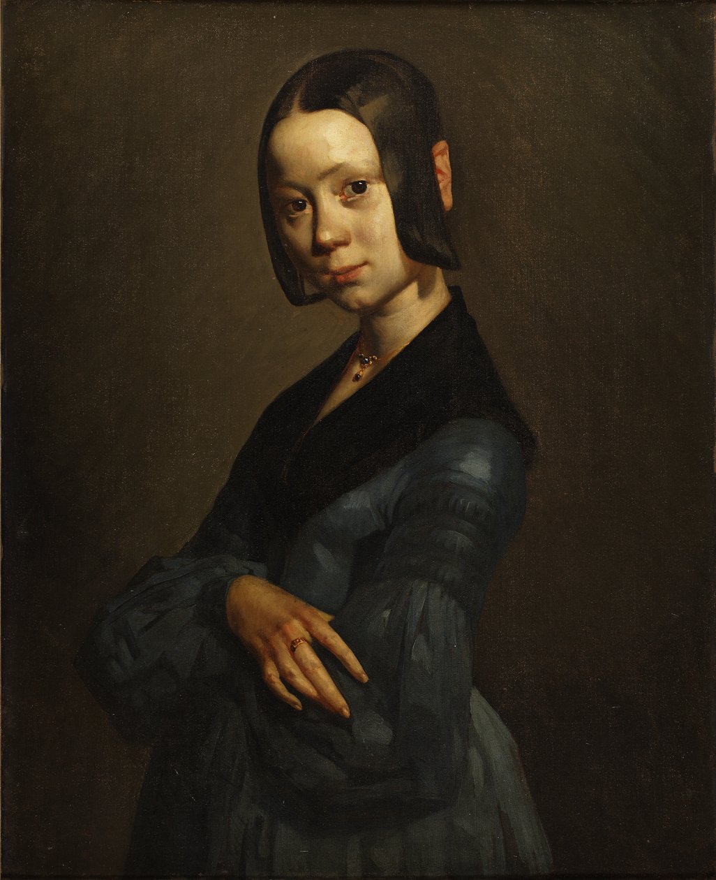 Pauline Ono portréja kékben alkotó: Jean Francois Millet