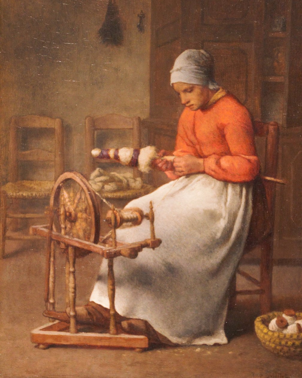 Nő Spinning alkotó: Jean Francois Millet