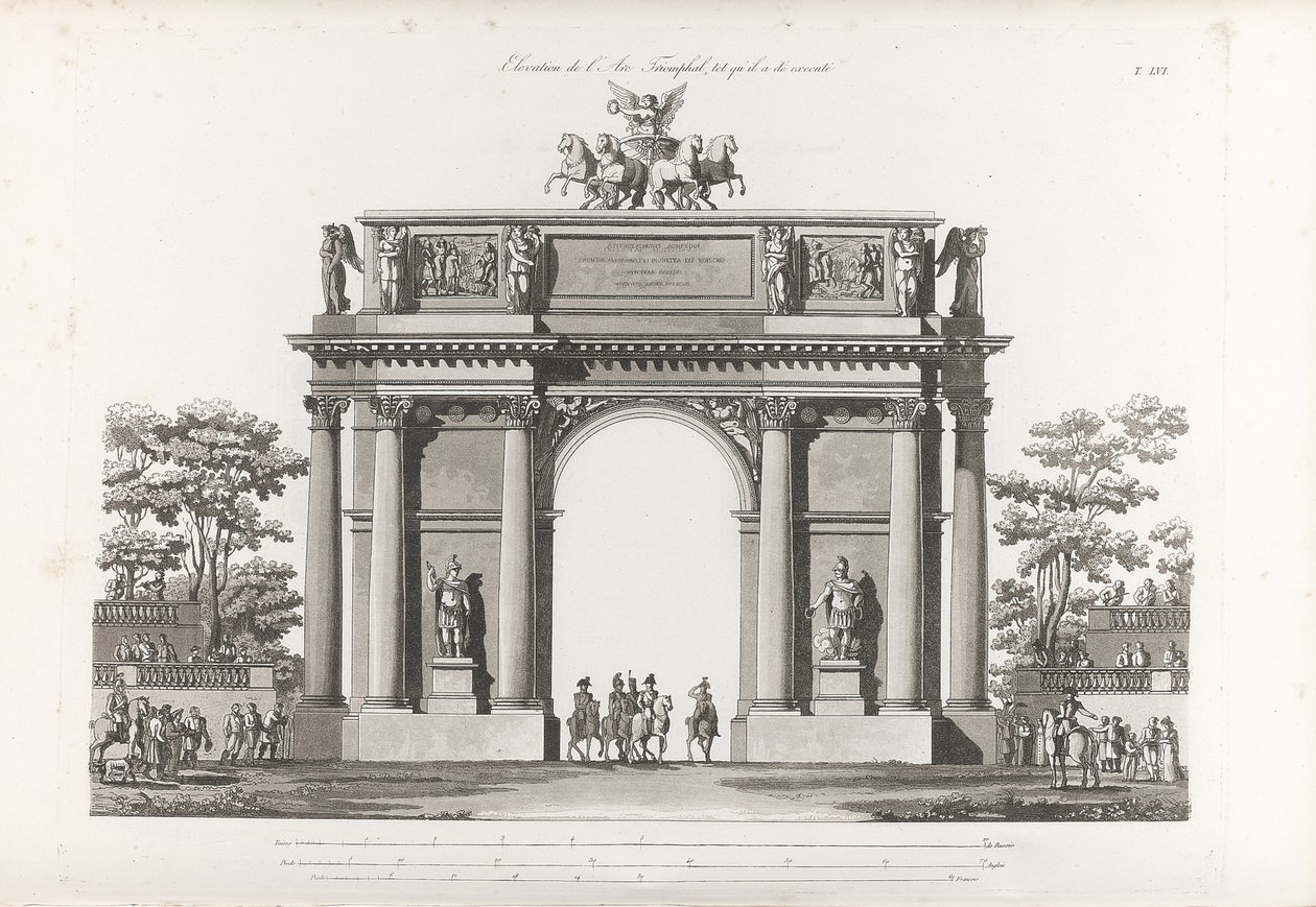 Diadalív. Innen: Szentpétervár főbb műemlékeinek homlokzati gyűjteménye, 180 alkotó: Jean François Thomas de Thomon