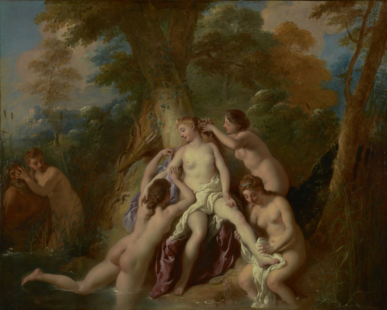 Diana és nimfái fürdenek, 1722-4 alkotó: Jean François de Troy