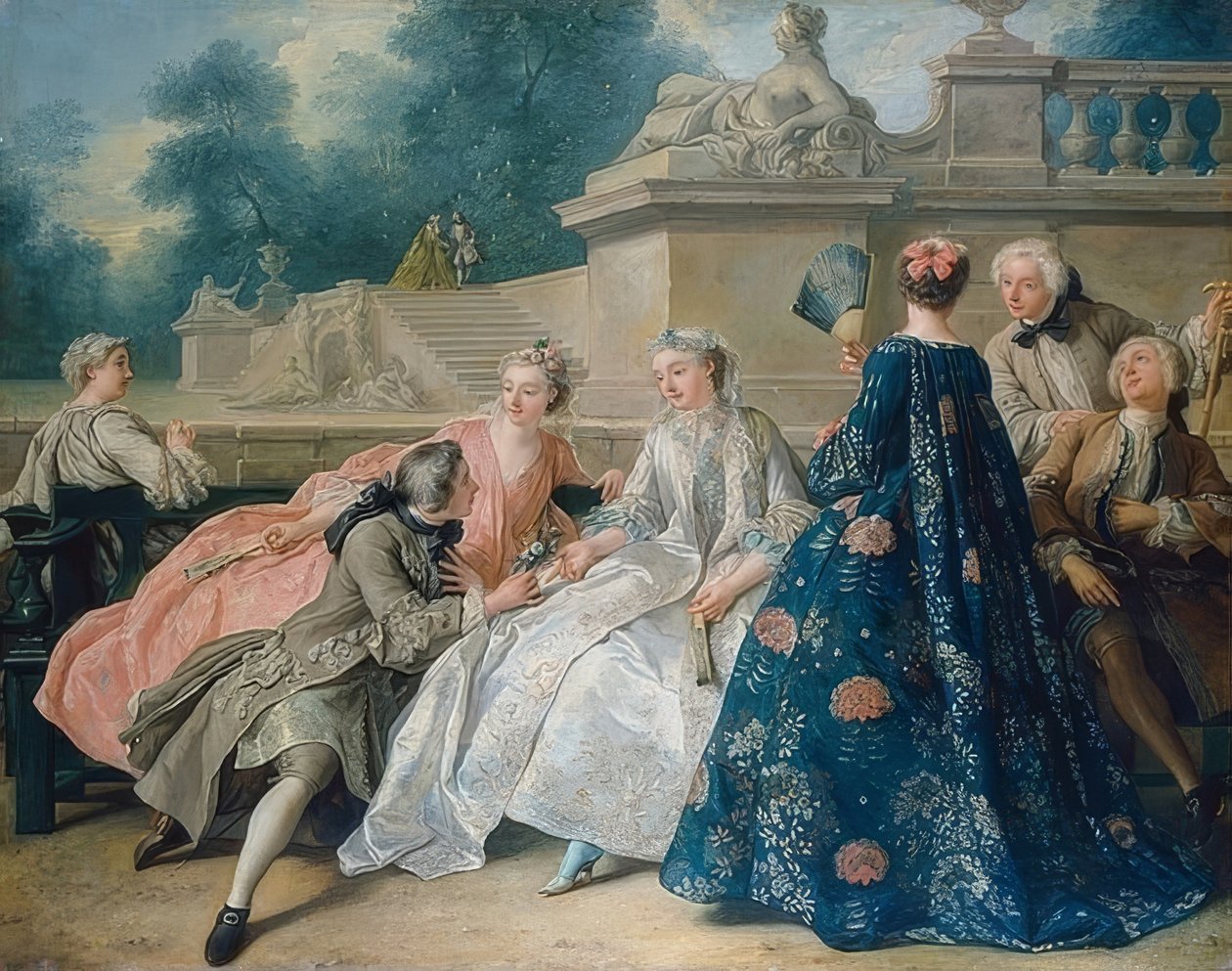 Szerelmi nyilatkozat. 1731 alkotó: Jean François de Troy