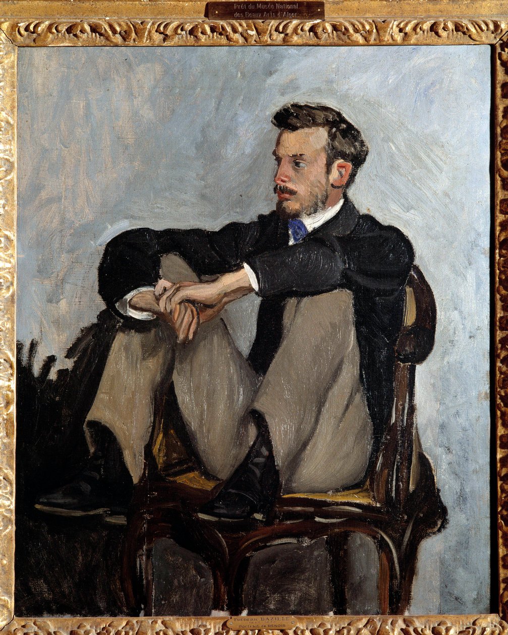 Pierre Auguste Renoir (1841-1919) festő portréja Jean Frederic Bazille (1841-1870) festménye 1867. Méret: 0,62 x 0,51 m Párizs, musee d
