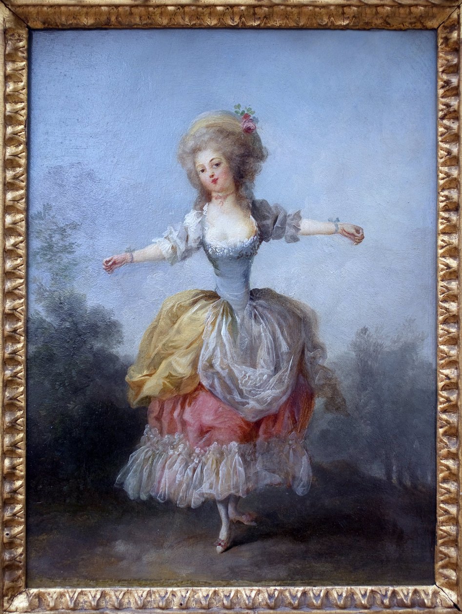 Táncosnő XVI. Lajosban. Jean Frederic Schall (1752-1825) festménye, olaj, vászon, 18. század vége. Nantes-i Szépművészeti Múzeum. alkotó: Jean Frederic Schall