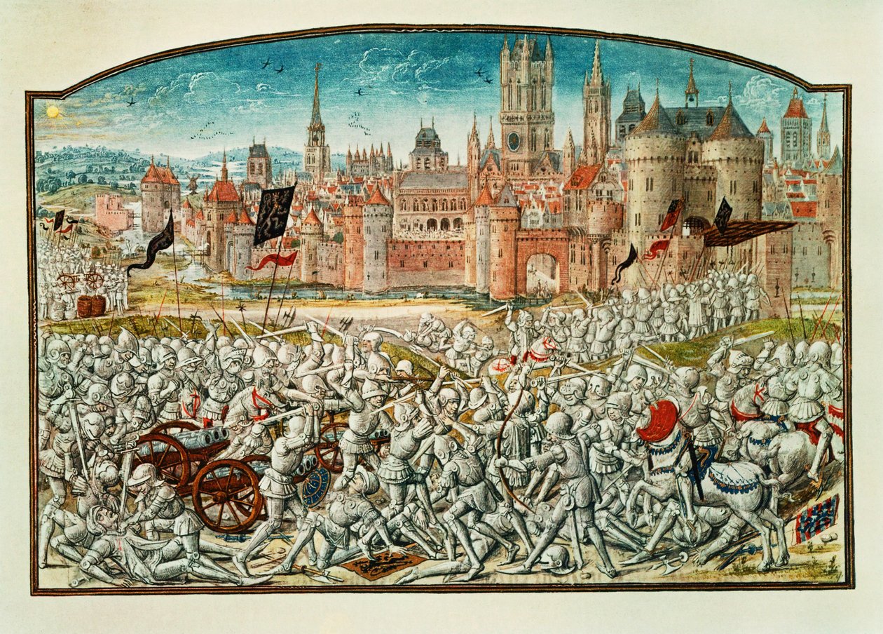 Gent lakóinak győzelme Brugge falai előtt ... alkotó: Jean Froissart