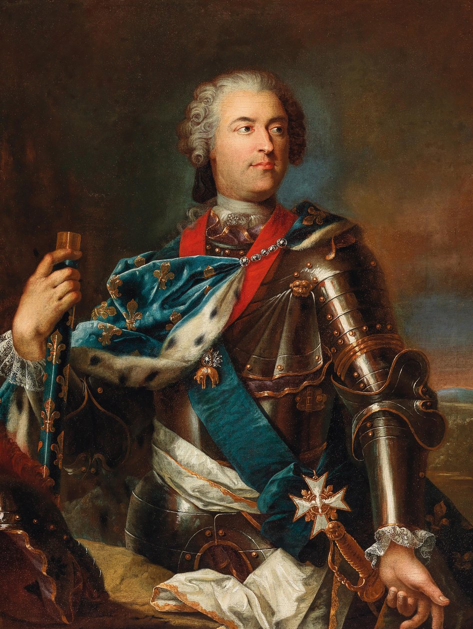 XV. Lajos francia király portréja 1710-1774. alkotó: Jean Gaspard Heilmann