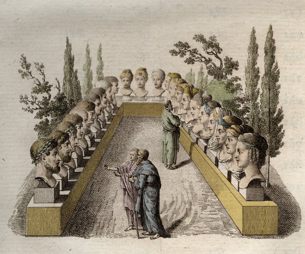 Fiziognómia - Fiziognómia - Számos filozófus, akik megfigyelik és igyekeznek behatolni a különböző fiziognómiákba - metszet 1808-ból Johann Gaspar (Gaspard) Lavater (1741-1801) „Az emberek megismerésének művészete a fiziognómián keresztül” című művében - 1 alkotó: Jean Gaspard Lavater