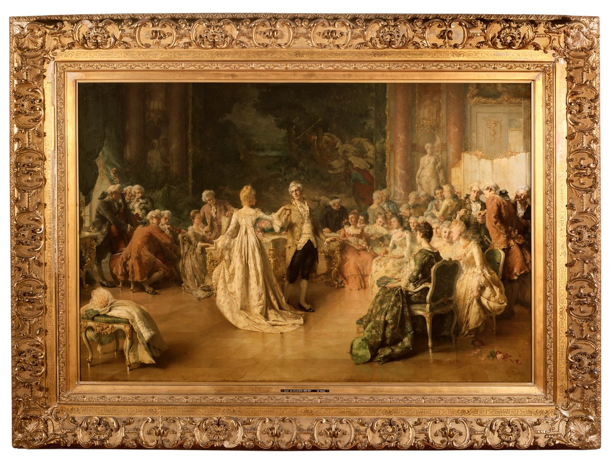 The Menuet (olaj a panelen) alkotó: Jean Guillaume (1858 1931) Rosier