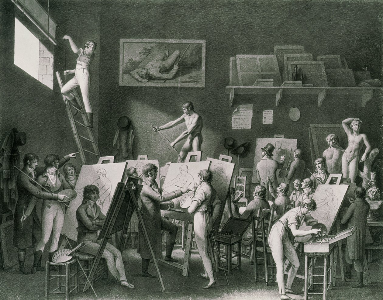 Jacques Louis David stúdiója (1748-1825) alkotó: Jean Henri Cless