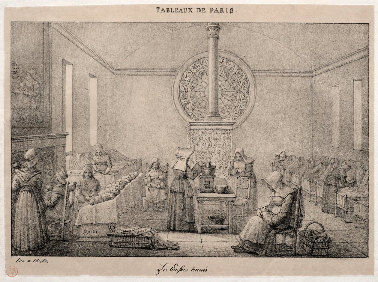 Párizsi jelenetek: A Foundling Kórház alkotó: Jean Henri Marlet