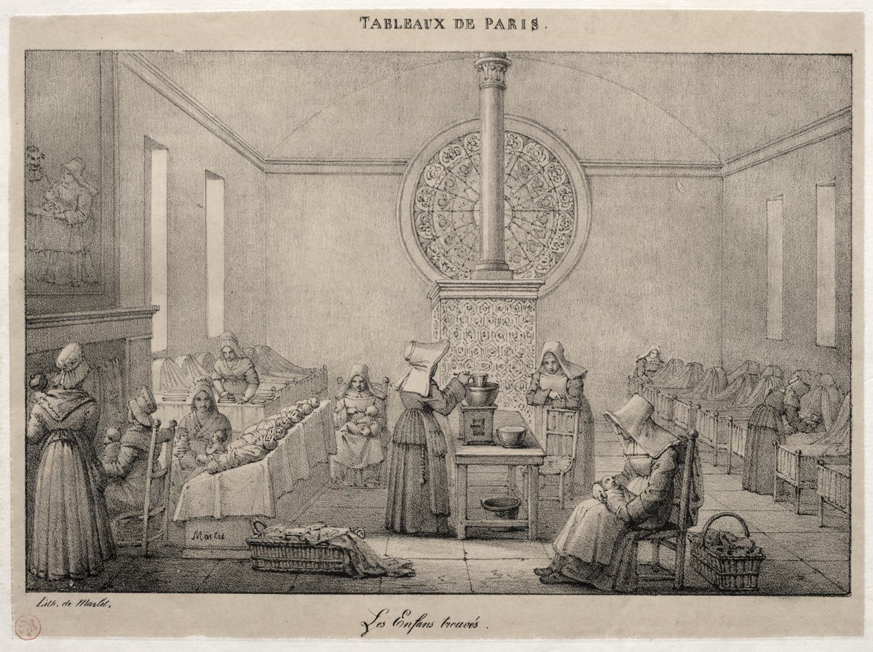 Párizsi jelenetek: A Foundling Kórház alkotó: Jean Henri Marlet