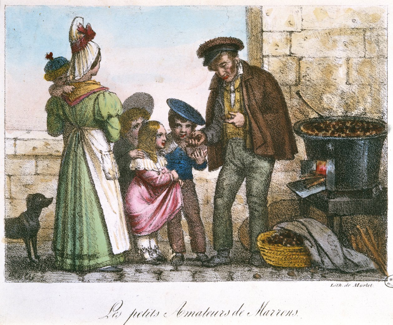 A kis gesztenye ínyencek, 1810-20 körül alkotó: Jean Henri Marlet