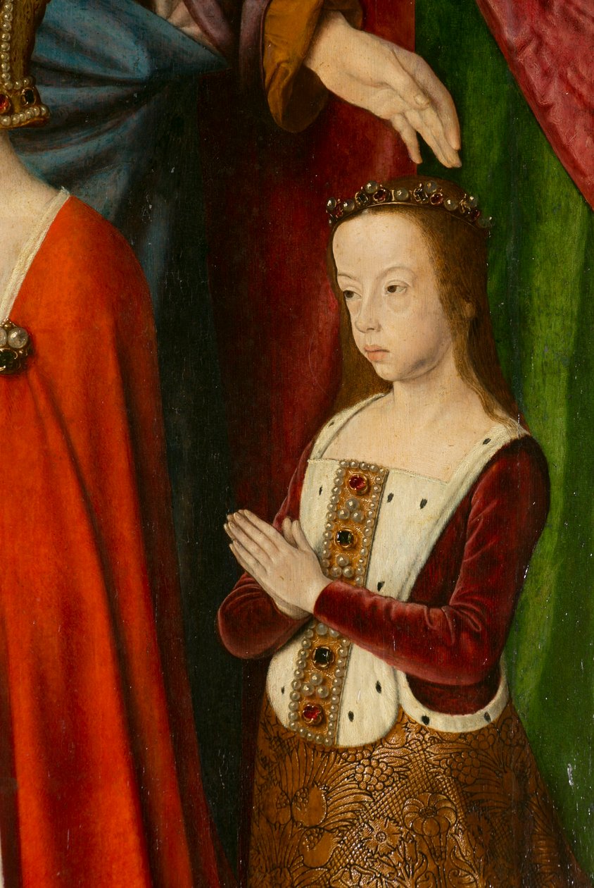 Suzanne de Bourbon, részlet. Moulins mesterének triptichonja alkotó: Jean Hey