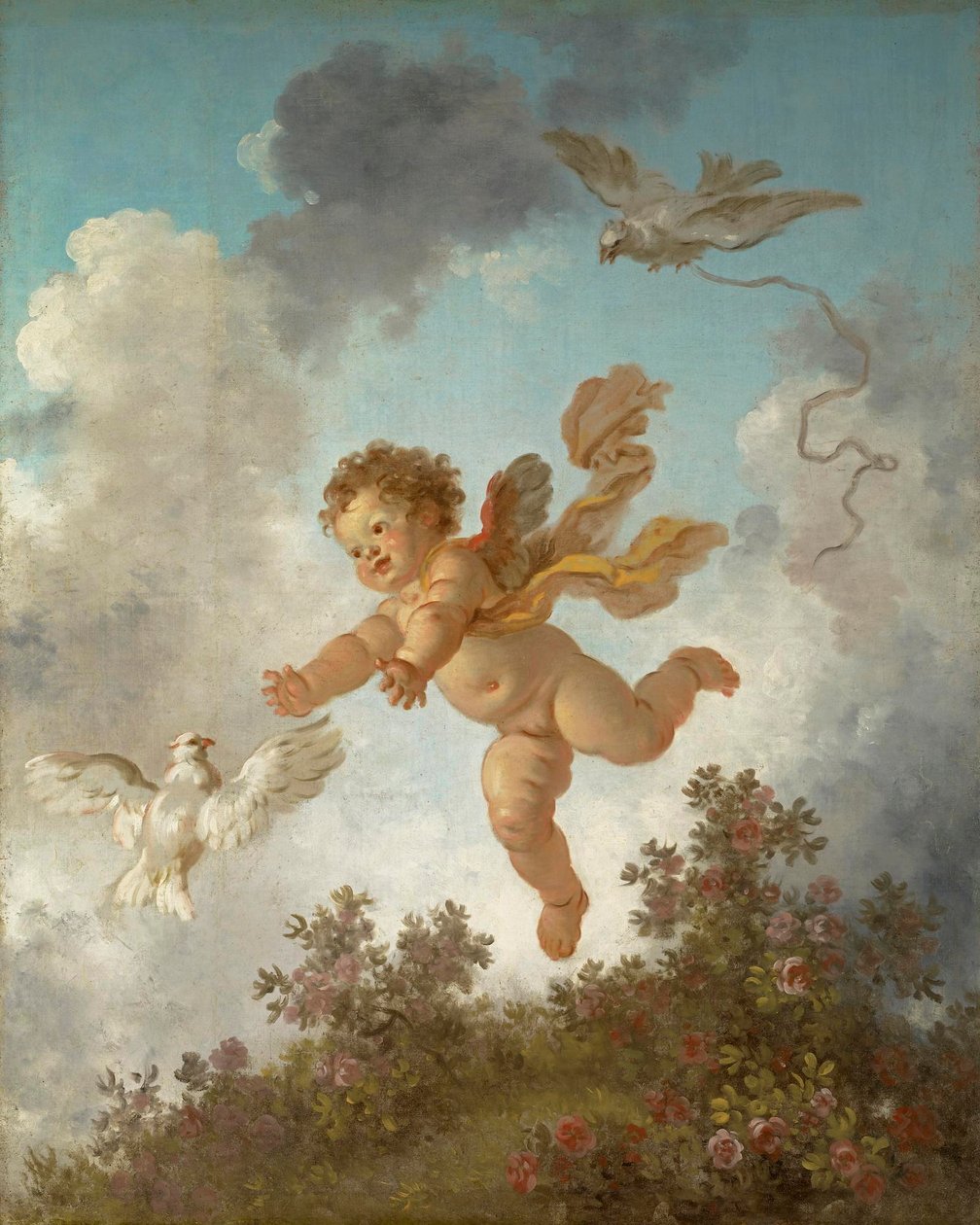 Fragonard - A szerelem folyamata A szerelem egy galambot üldöz, 1790-91 alkotó: Jean Honore Fragonard
