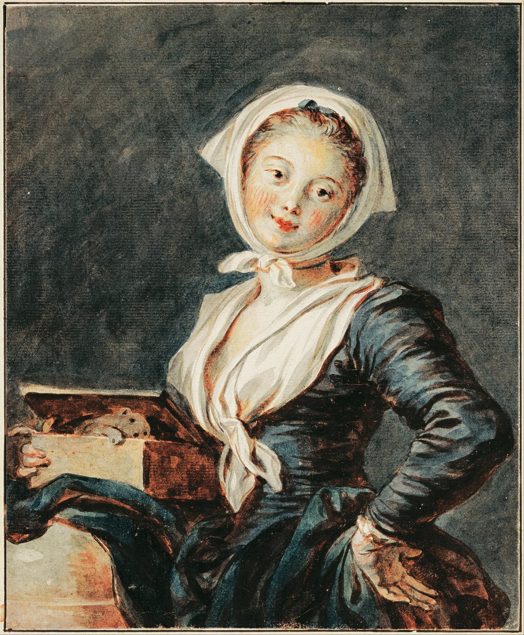 A lány a mormotával alkotó: Jean Honore Fragonard