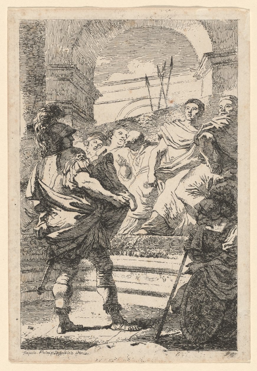 Mucius Scaevola alkotó: Jean Honoré Fragonard after Giovanni Battista Tiepolo