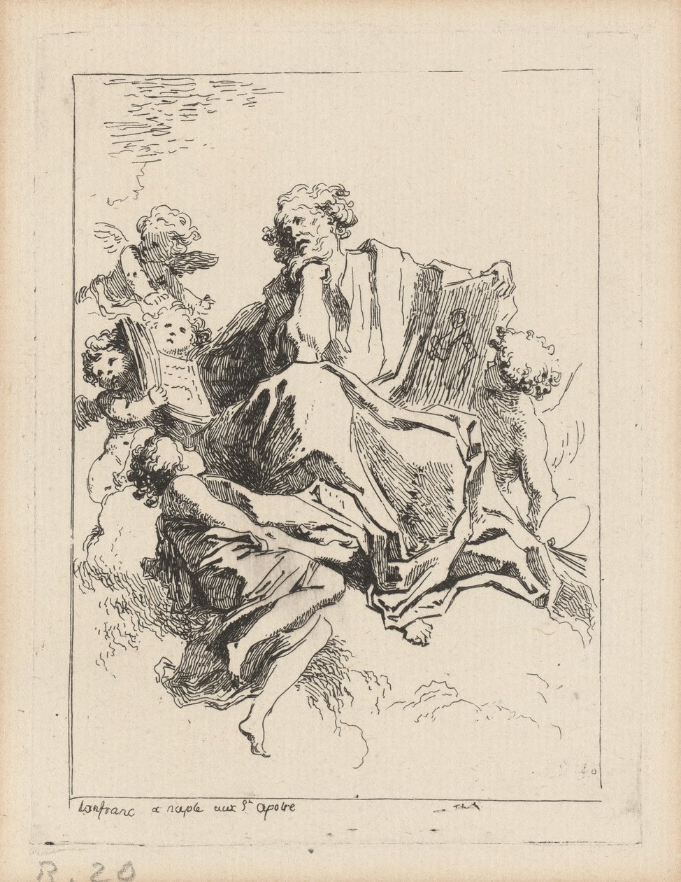Szent Lukács alkotó: Jean Honoré Fragonard after Giovanni Lanfranco