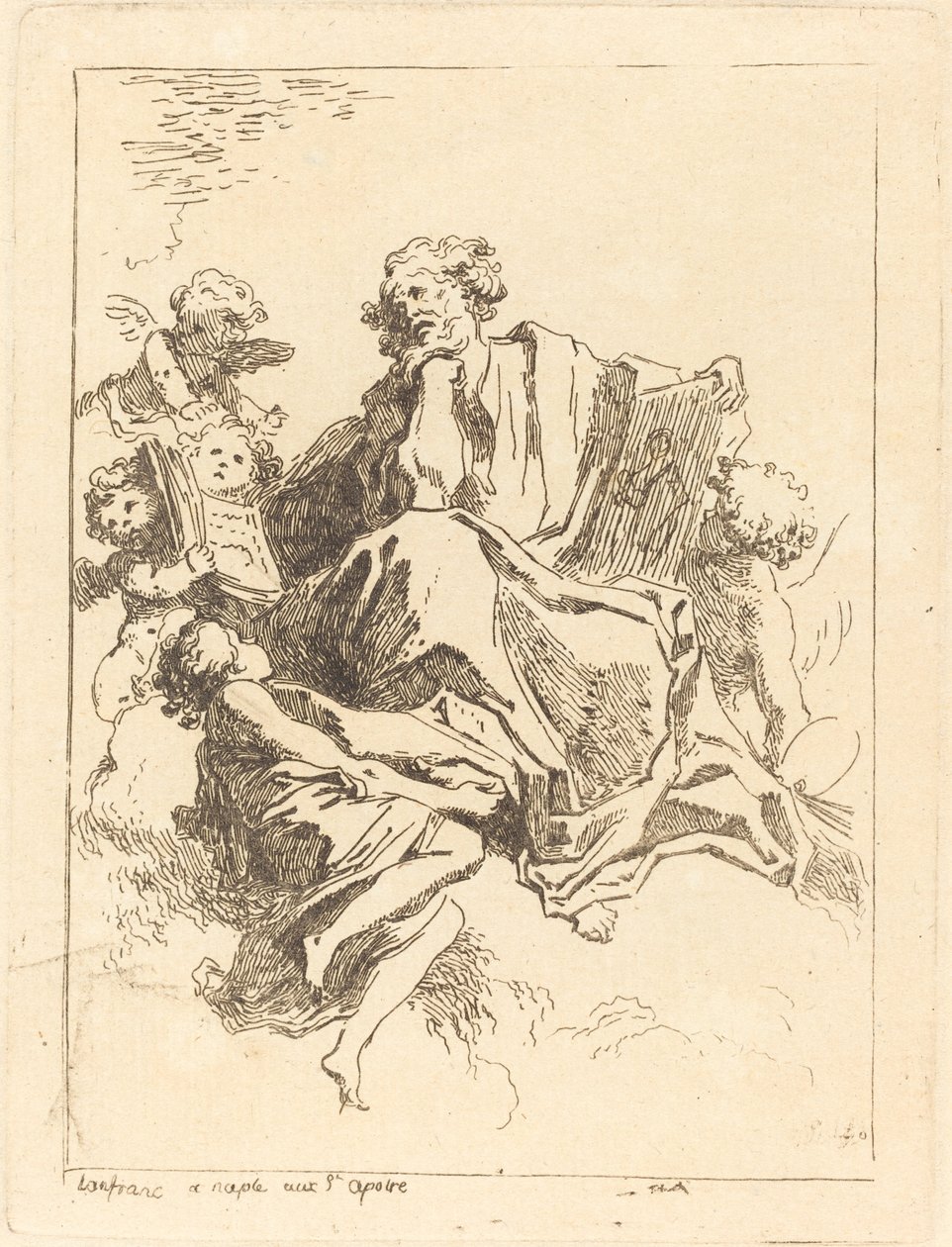 Szent Lukács alkotó: Jean Honoré Fragonard after Giovanni Lanfranco