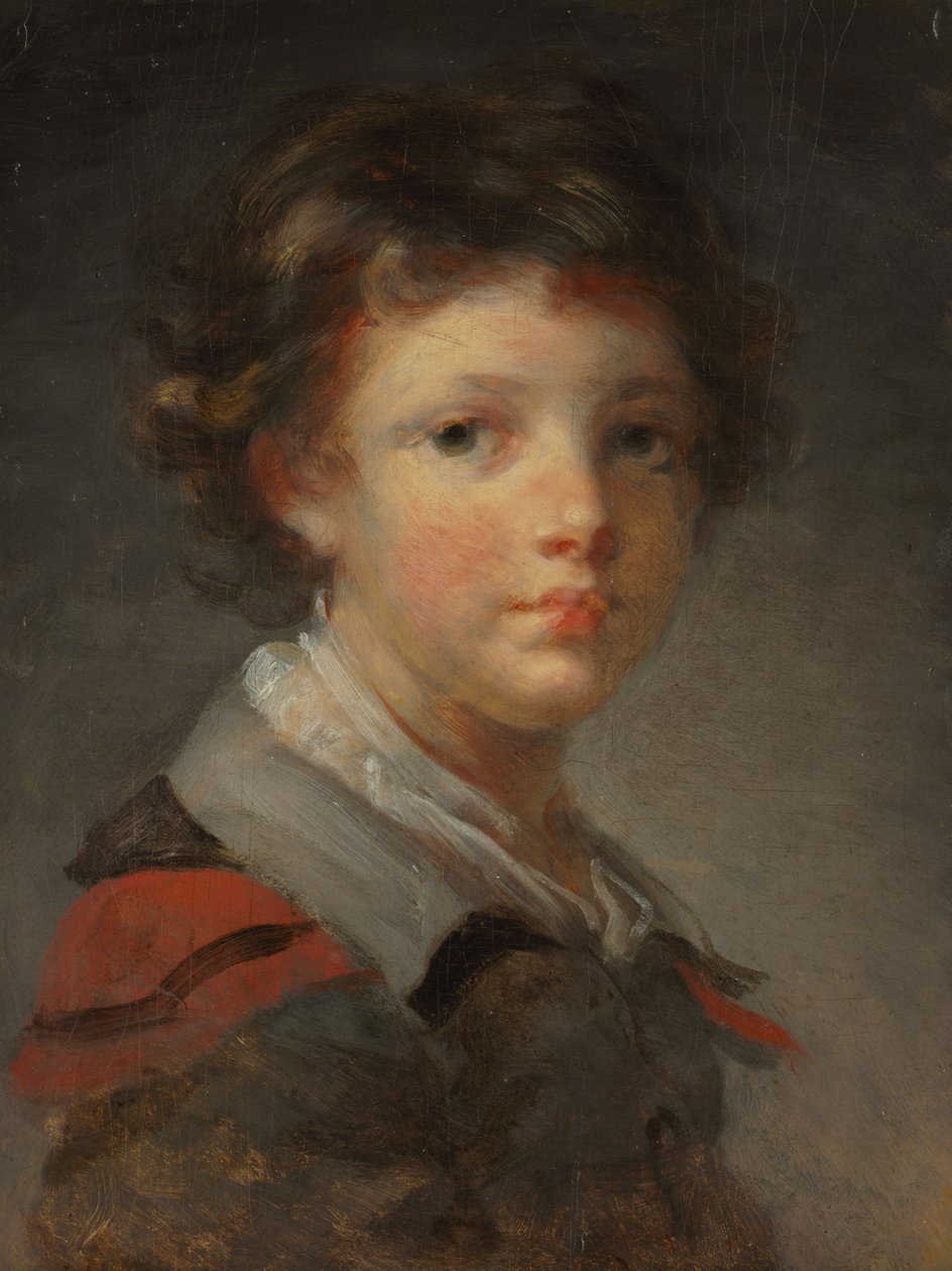 Egy fiú piros bélésű köpenyben, 1780-as évek alkotó: Jean Honore Fragonard