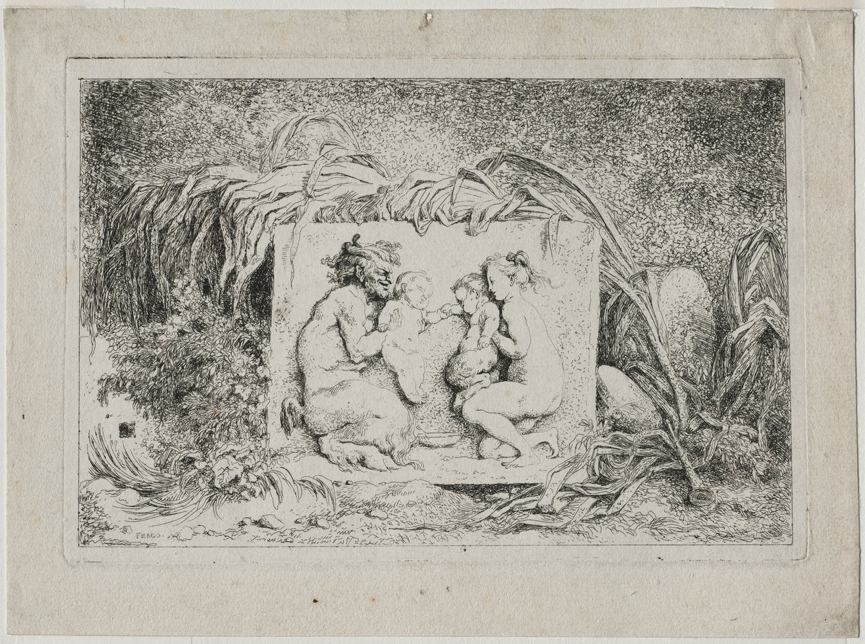 Bacchanales: A szatír családja alkotó: Jean Honore Fragonard
