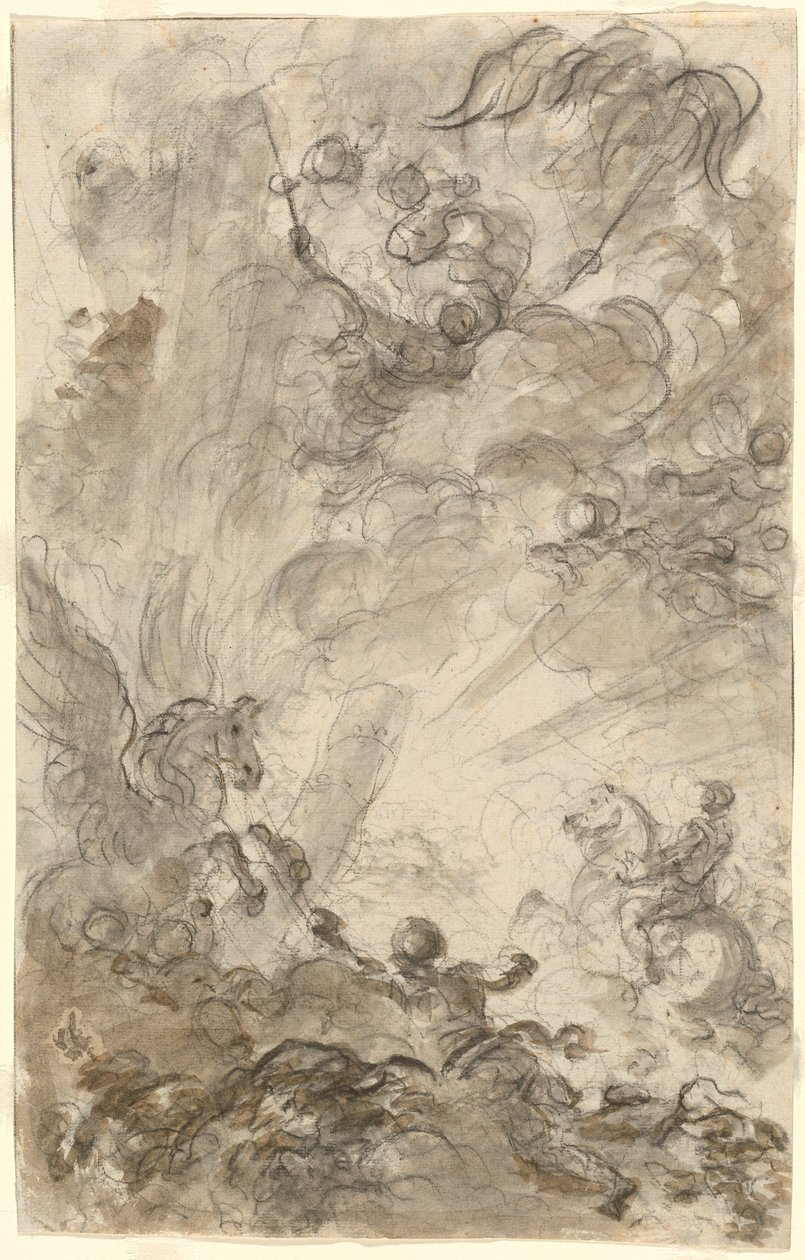 Bradamante megpróbálja elkapni a hippogryphot [recto] alkotó: Jean Honore Fragonard