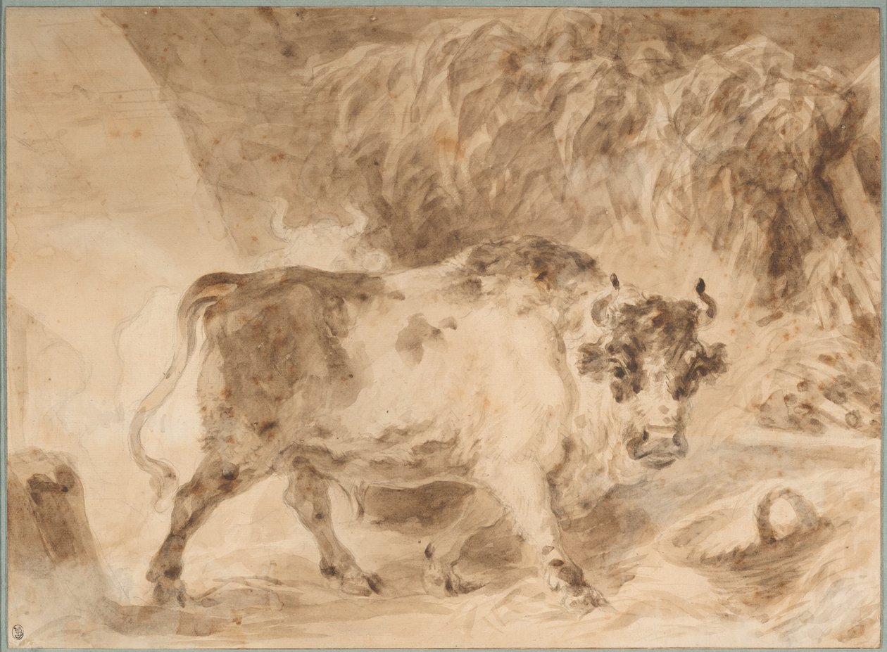 A római Campagna bikája alkotó: Jean Honore Fragonard
