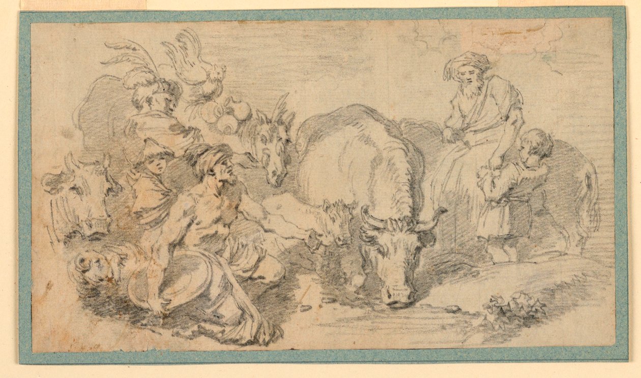 Rajz, keleti jelenet, 1770 körül alkotó: Jean Honore Fragonard