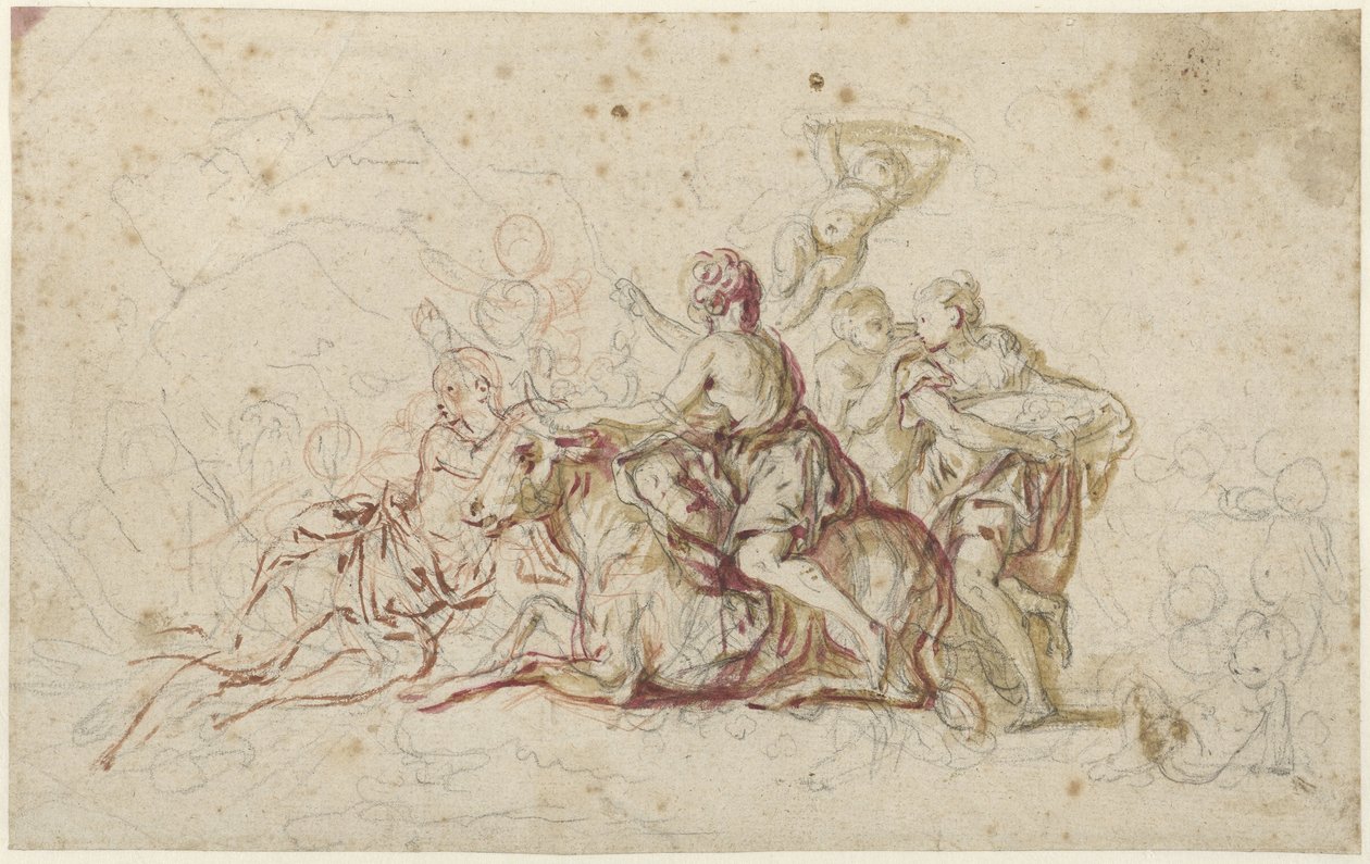 A Jupiter által elrabolt Európát bika képében (?) alkotó: Jean Honore Fragonard