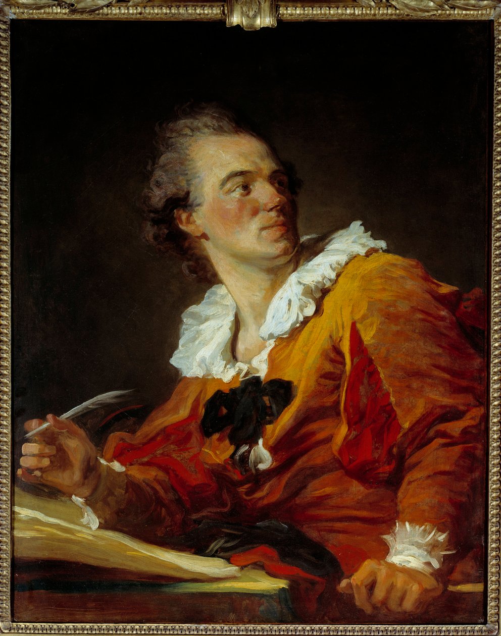 Inspiráció Egy idegen portréja. Jean Honore Fragonard (1732-1806) festménye 18. század V. 0,8x0,64 m - Inspiráció, névtelen férfi portréja, Jean Honore Fragonard (1732-1806) festménye alkotó: Jean Honore Fragonard