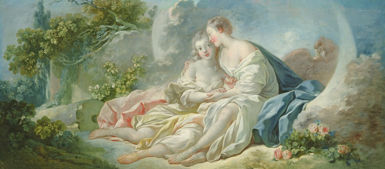 A Dianának álcázott Jupiter megpróbálja elcsábítani Callistót, 1753 körül alkotó: Jean Honore Fragonard