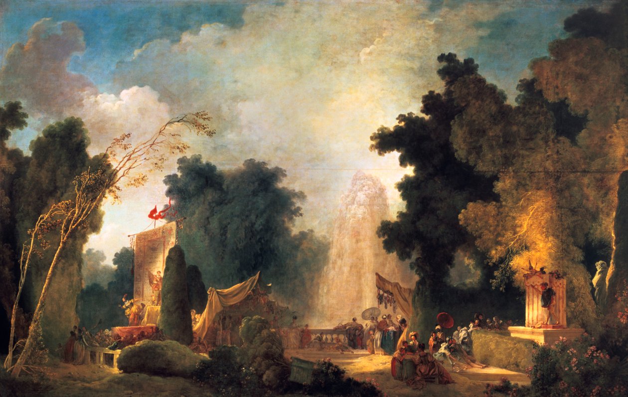 La fete a St Cloud Egy ünnep St Cloudban, 1775-1780 alkotó: Jean Honore Fragonard