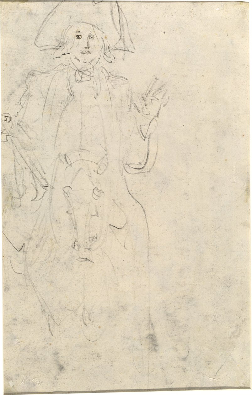 Ember a lovon [verso] alkotó: Jean Honore Fragonard