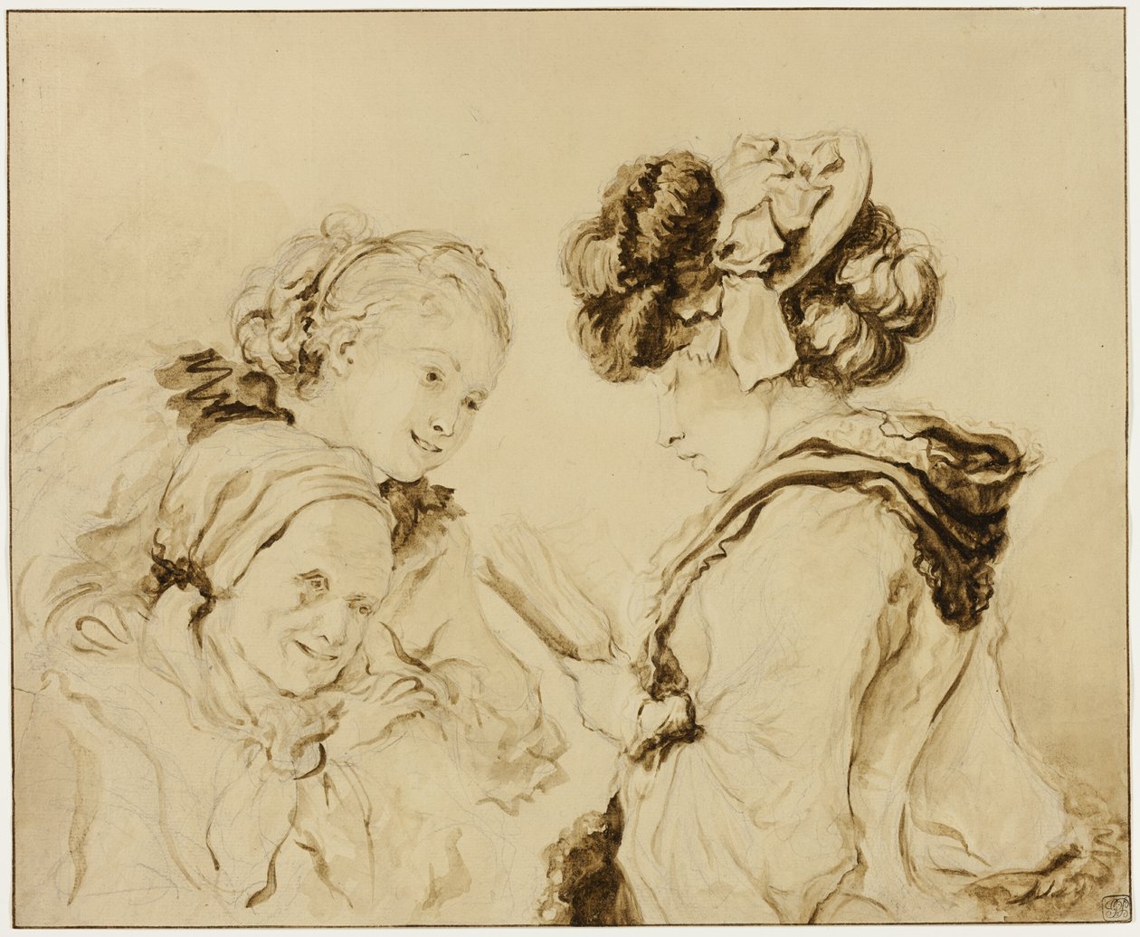 Margaruerite Gerard felolvasás édesanyjának és Rosalie Fragonard-nak alkotó: Jean Honore Fragonard