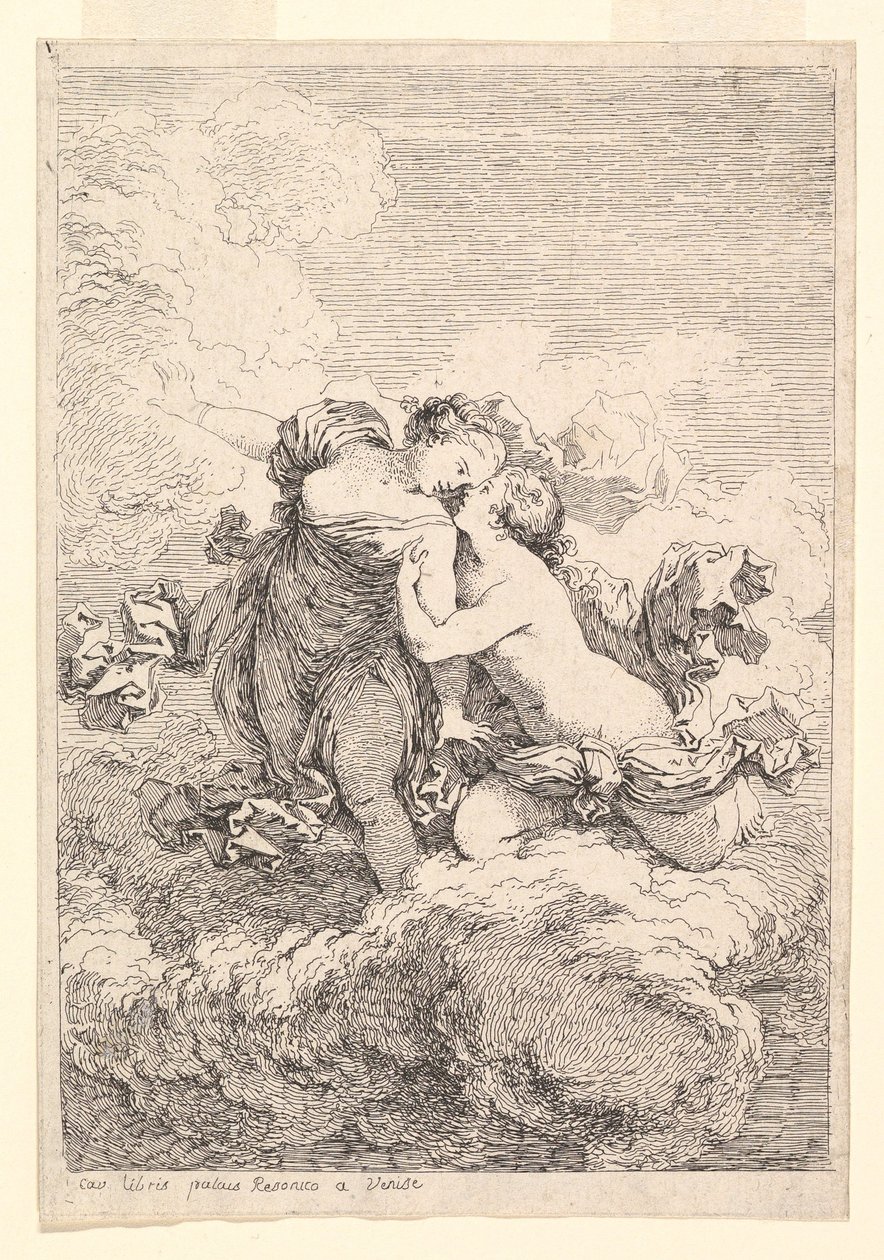 Mitológiai jelenet, valószínűleg Diana csábító Callisto, kb. 1764. alkotó: Jean Honore Fragonard