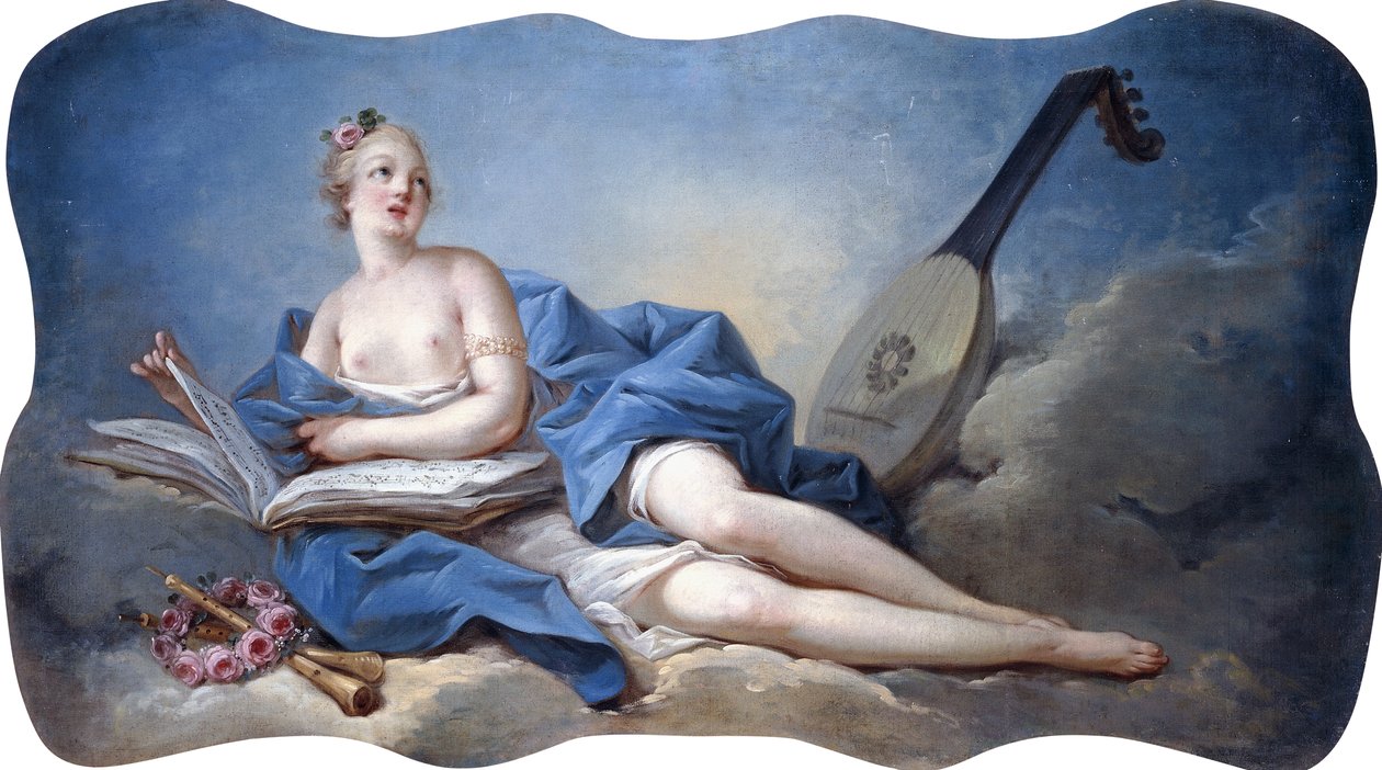 A zene megszemélyesítése, alkotó: Jean Honore Fragonard