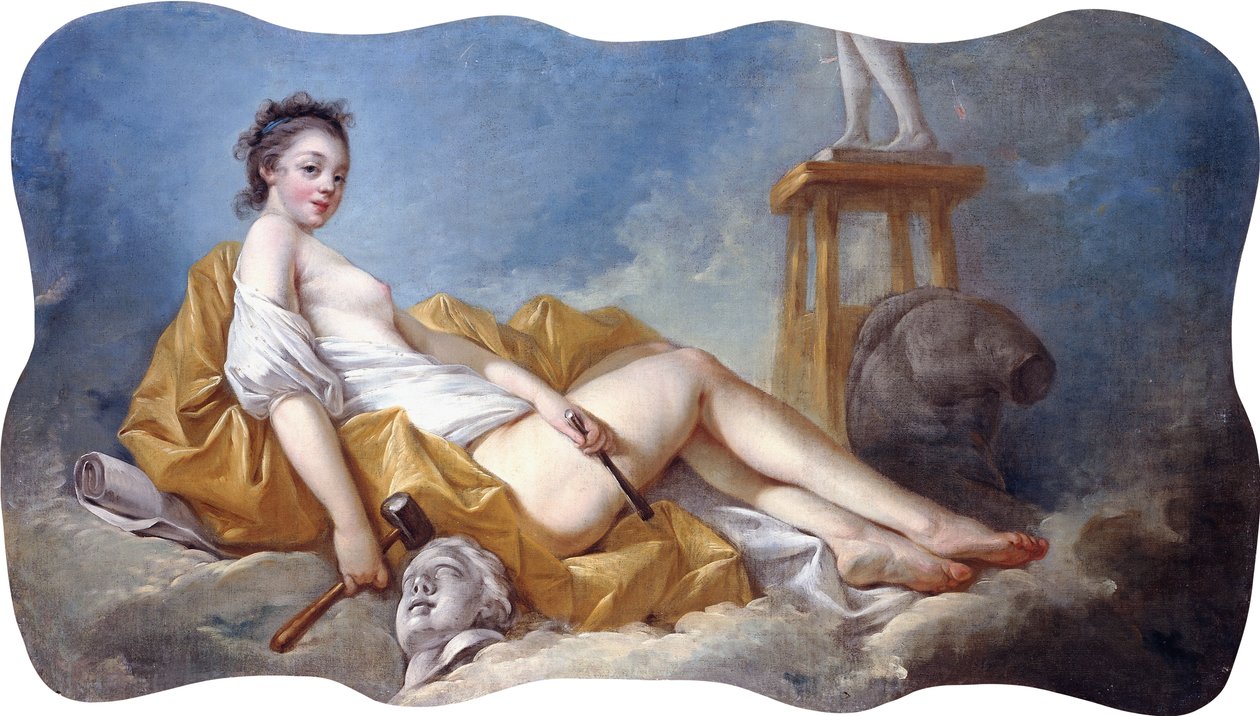 A szobrászat megszemélyesítése, alkotó: Jean Honore Fragonard