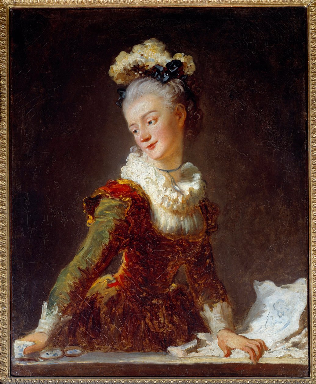 Marie Madeleine Guimard (1743-1816) első táncosának portréja az Operaházban Jean Honore Fragonard festménye (1732-1806) 18. század V. 0,81 x 0,65 m alkotó: Jean Honore Fragonard