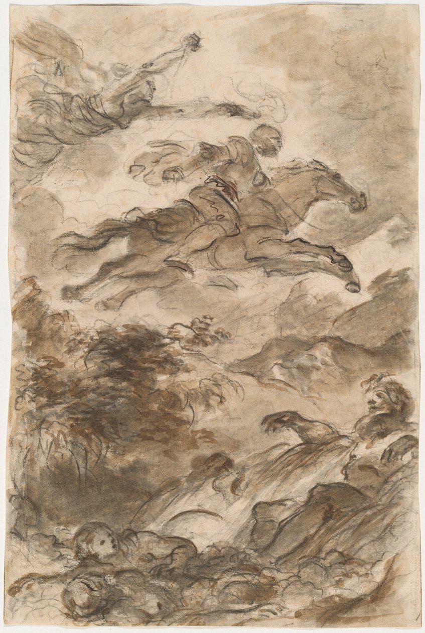 Rinaldo, Astride Baiardo, elrepül Angelica nyomában alkotó: Jean Honore Fragonard