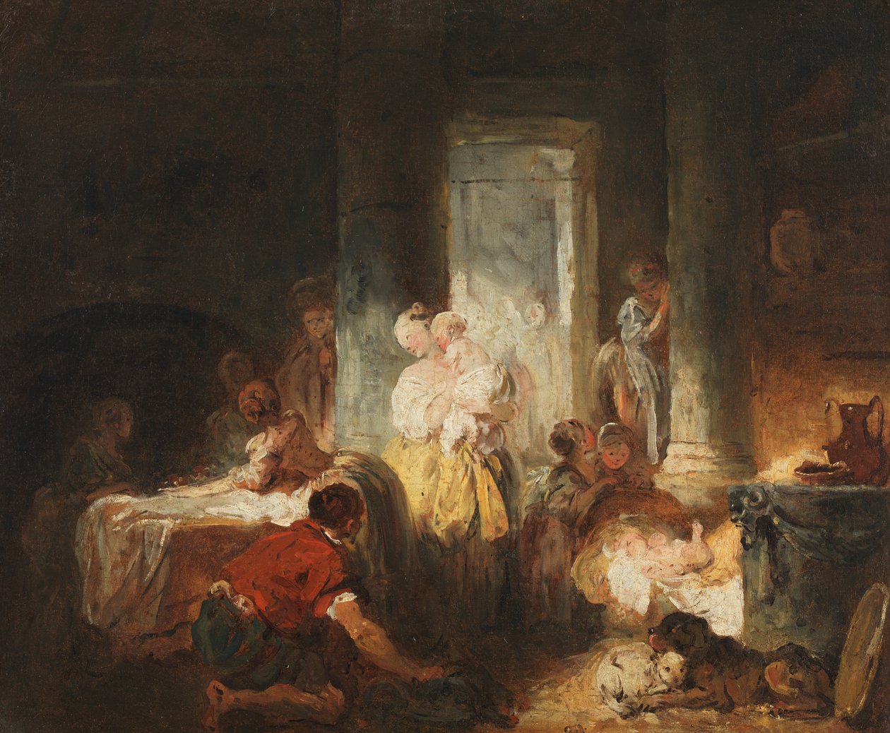 római belső tér, kb. 1760. alkotó: Jean Honore Fragonard