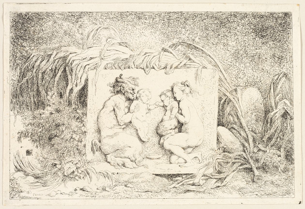 Szatír család a Bacchanales, vagy Szatír játékokból alkotó: Jean Honore Fragonard