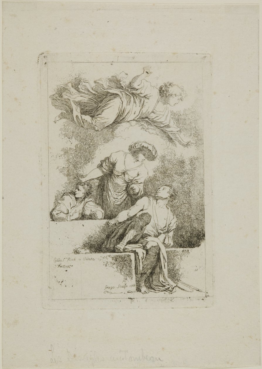 Tanítványok a sírnál alkotó: Jean Honore Fragonard